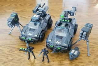 G.  I.  Joe Sigma 6 - 2x Night Ops V.  A.  M.  P.  Vehicles W/ All Figs And Acc.  Complete