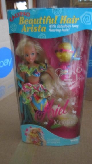 Disney Tyco Doll The Little Mermaid Calypso Hair Arista Ariel 