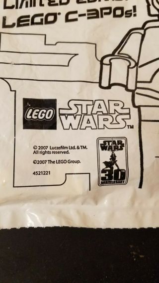 LEGO STAR WARS CHROME GOLD C - 3PO 4521221 1 OF,  10,  000 LIMITED EDITION 2