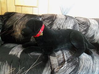 Giant Soft Plush Stuffed Black Labrador Dog 32 "