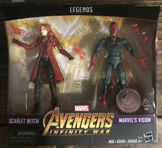Marvel Legends Vision Scarlet Witch Toys R Us 2 Pack Endgame Infinity War