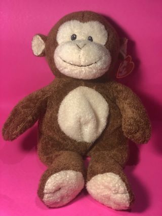 Ty Pluffies Dangles (sewn Eyes) - The Brown Monkey (w/ Sticker)