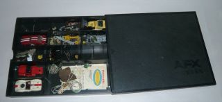Vintage Afx Slot Car Pit Kit Race Case & Parts