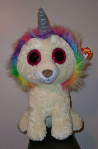 Ty 17 " Large / Jumbo Beanie Boos Layla The Lion (claire 