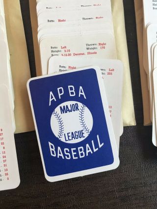 1957 APBA Baseball Card Complete Set 9