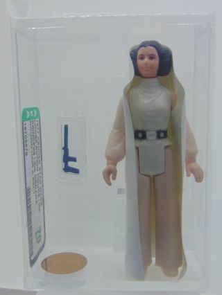 1977 Star Wars Princess Leia Organa Brown Hair And Belt,  Hk,  Afa Graded 70 Ex,