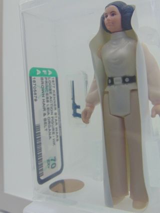 1977 Star Wars Princess Leia Organa Brown Hair and Belt,  HK,  AFA Graded 70 EX, 4