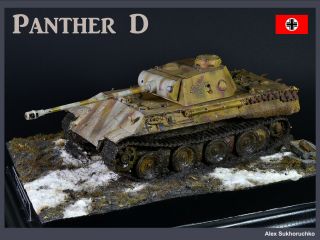 Pro - Built 1/35 Panther D German Ww2 Tank Diorama (in - Stock)