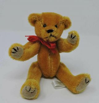 Ty Woolie Gold Bear Attic Treasures 6 " Jointed Teddy Vintage 1992 Wool Plush