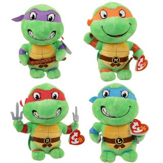 Ty Beanie Babies - Teenage Mutant Ninja Turtles - Set Of 4 (donatello,  Leonardo, )