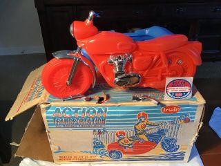 Vintage Irwin Motorcycle And Sidecar Action Transportation Fits Gi Joe Barbie