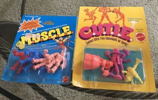 Vintage Mattel M.  U.  S.  C.  L.  E.  And C.  U.  T.  I.  E.  S.  1980’s In Blister Packs