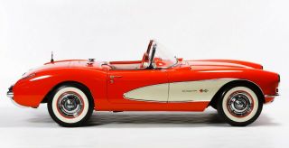 1/6 Highway 61 1957 Corvette Red / Beige 50402 MASSIVE RARE MODEL 3