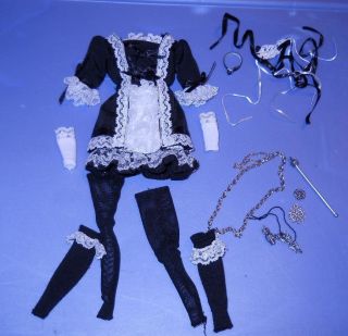 1/6 12 " Gothic Maid Outfit For Cy Girl / Perfect Body / Phicen / Loose