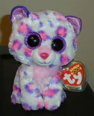 Ty Beanie Boos - Serena The Snow Leopard (6 Inch) (justice Exclusive) Mwmt