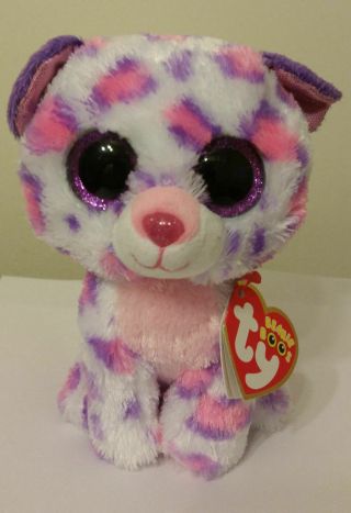 Ty Beanie Boos - SERENA the Snow Leopard (6 Inch) (Justice Exclusive) MWMT 5