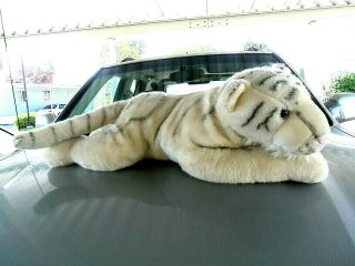 Giant 38 " Plush Stuffed White Soft Tiger Cat