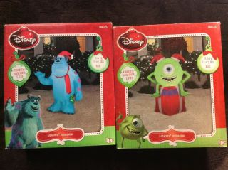 Gemmy Disney Monsters Inc.  Sully,  Mike Christmas Inflatable Set Of 2 Rare