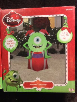 Gemmy Disney Monsters Inc.  Sully,  Mike Christmas Inflatable Set Of 2 RARE 3