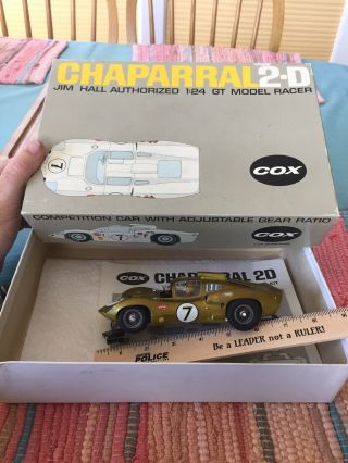 Slot Car 1960’s Cox Chaparral 2 - D Gt Model Competition Car - 1:24 Scale -