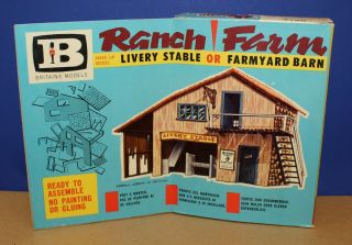 Britains 4720 Make Up Models Ranch Farm Livery Stable Barn Vnm Boxed England