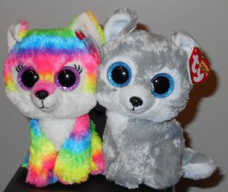 Ty Beanie Boos Set River & Warrior The Wolves 6 " (gwl Exclusives) Mwmt 