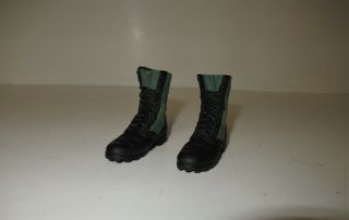 1/6 Scale Combat Boots Green And Black