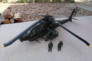 Rare Bbi U.  S.  Army Ah - 64 Apache Attack Helicopter Elite Force 1/18th Scale
