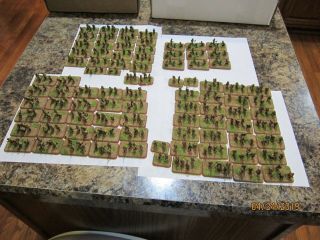 15mm Painted Flames Of War Russian Battalion.  352 Miniatures.