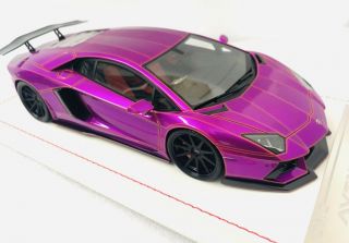 1/18 Davis Giovanni Lamborghini Aventador Dmc Chrome Purple Orange Tron N Mr Fx