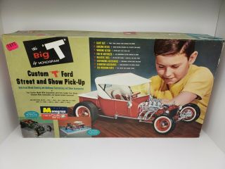 The Big " T " By Monogram Model Car Kit 1/8 Street And Show Ford Pick - Up 203 Parts