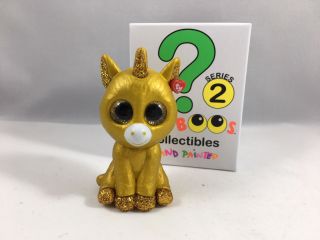 2018 Ty Beanie Boos Mini Boo Series 2 Figure Gold Unicorn Secret Mystery Chaser