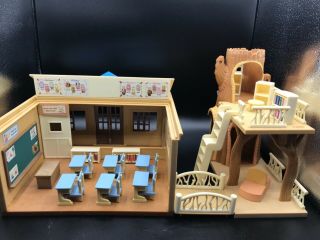 Calico Critters Sylvanian Families St Francis School And Library Rare Vintage