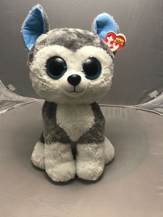 Ty Beanie Boos - Slush The Husky (large Size - 17 Inch) - Boo Toy