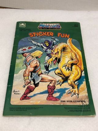 Vintage Masters Of The Universe Sticker Book Eternia 1985 He - Man Partially