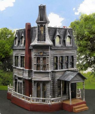 Rare Ho Scale 1965 Addams Family House Aurora Haunted House Halloween
