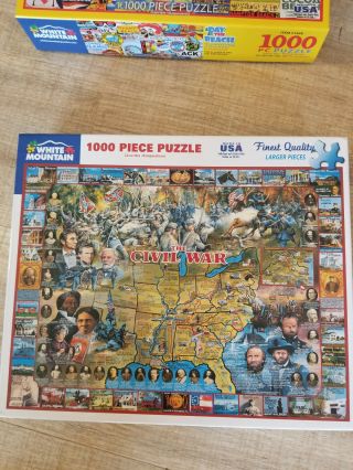 Six 1000 - Piece White Mountain Jigsaw Puzzles in Pristine 3