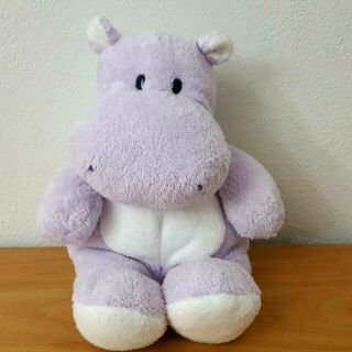 Pluffies Wades The Hippo By Ty Beanies Babies 9 " Purple Lavender 2007
