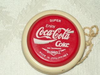 Vintage Coca - Cola Russell Yoyo Off White Edge