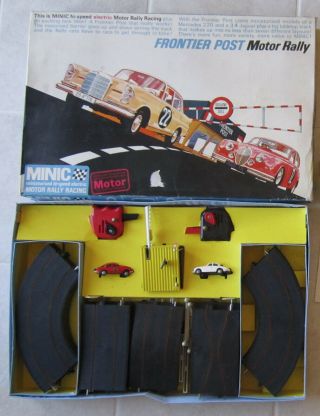 Triang Minic Motorways Racing Set M1515 Frontier Post Motor Rally 1966 1st Issue