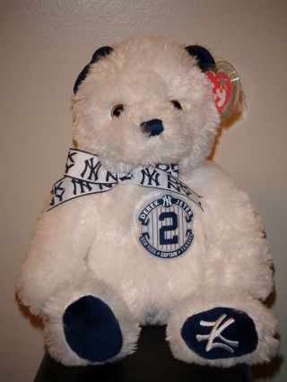 Ty Beanie Buddy Captain The Derek Jeter Bear York Yankees 2014 Sga Ny Mwmt