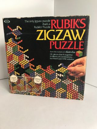 Rubiks Zigzaw Puzzle Rubiks Cube 1982 Complete Brain Game