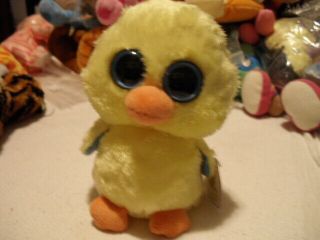 Ty Beanie Boos Goldie Yellow Duck (6 Inch) (2010 Tags) Purple Heart Tag