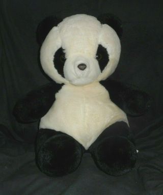 Vintage Marshall Fields Black & White Panda Teddy Bear Stuffed Animal Plush Toy