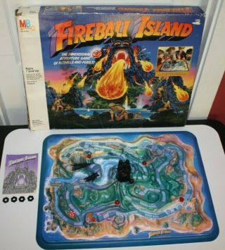 Fireball Island Board Game 1986 Vintage Mb Milton Bradley Rare 100 Complete