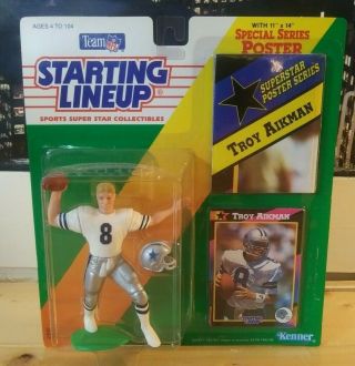 Troy Aikman,  Emmitt Smith,  Irvin - 1992 Kenner Starting Lineup - Dallas Cowboys