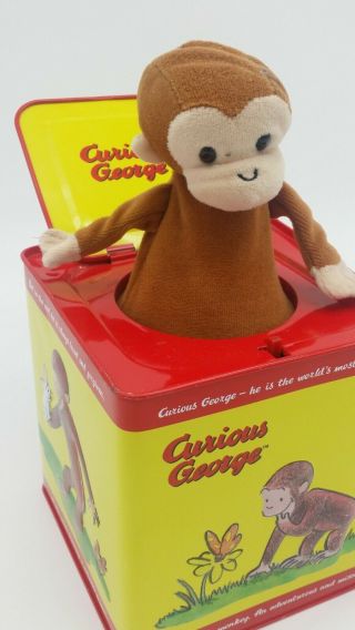 Vintage Curious George Musical Jack In The Box