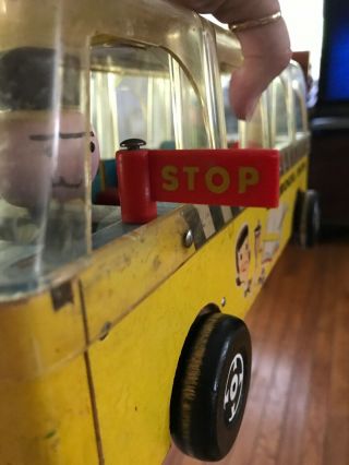 Vintage Fisher Price Little People 983 Safety School Bus 1st Version (?) 1959 5