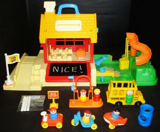 Vintage Fisher - Price Little People School House & Playground 2550
