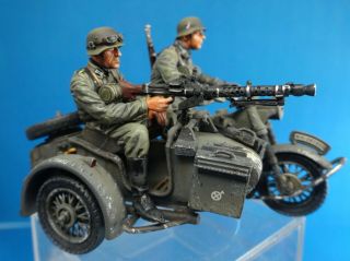 First Legion 60mm Ww2 German Bmw R75 Motorcycle Combo 2 Figures Gerstal039